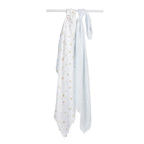 Lulujo 2-pack Cotton Swaddles - Bees & Dots - Laadlee