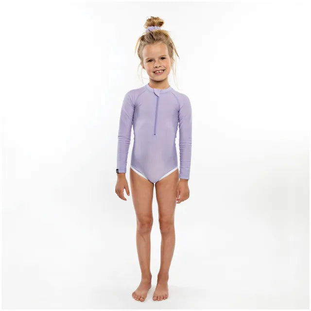 Beach & Bandits Lavender Ribbed Swimsuit - Laadlee