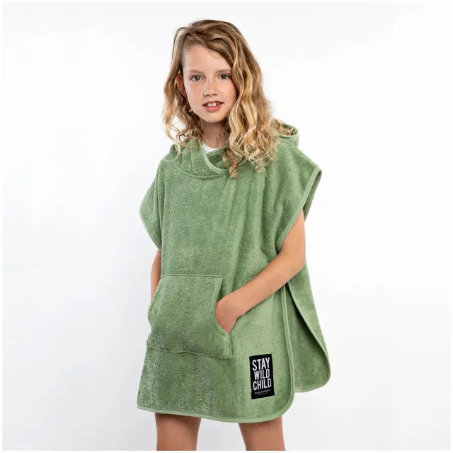 Beach & Bandits Basil Poncho - 100% Organic Cotton - Laadlee