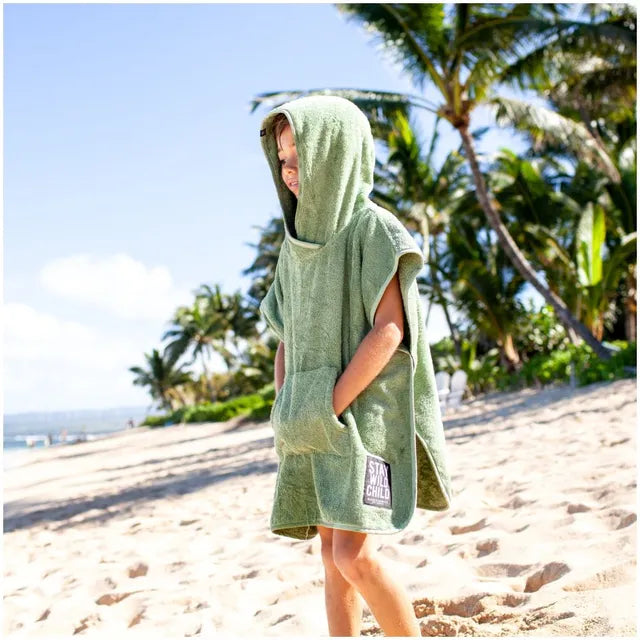 Beach & Bandits Basil Poncho - 100% Organic Cotton - Laadlee