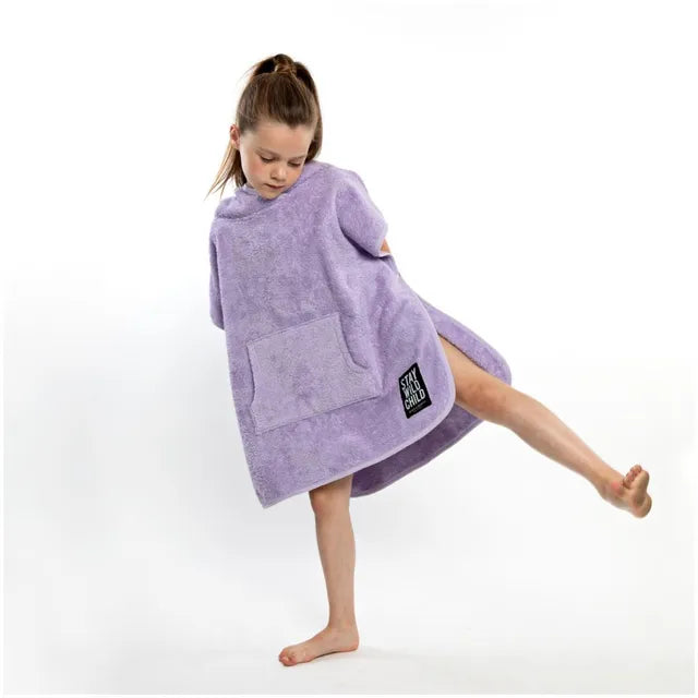 Beach & Bandits Lavender Poncho - 100% Organic Cotton - Laadlee