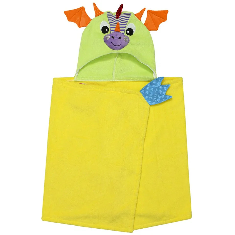 Zoocchini Hooded Towel - Dragon - Laadlee