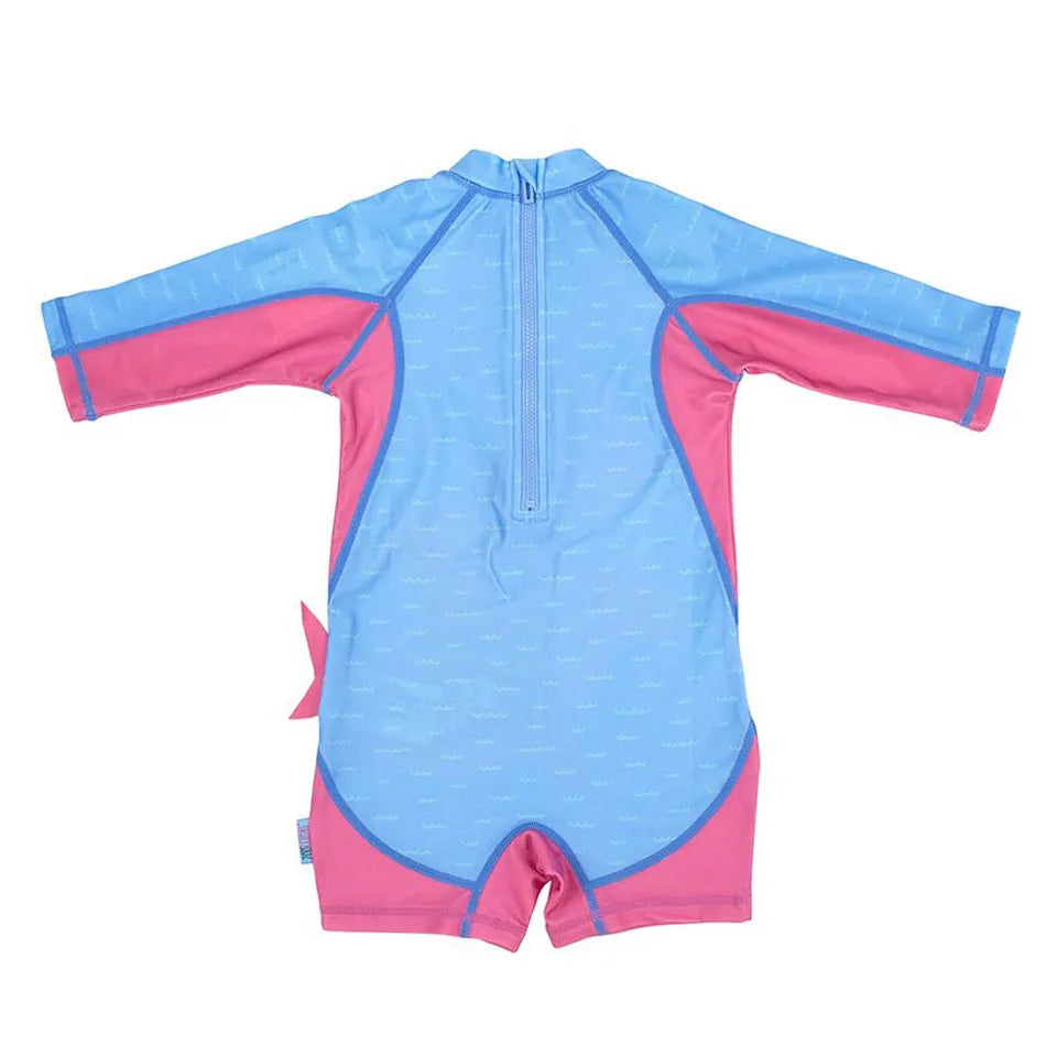 Zoocchini One Piece Surf Suit - Pink Shark - Laadlee