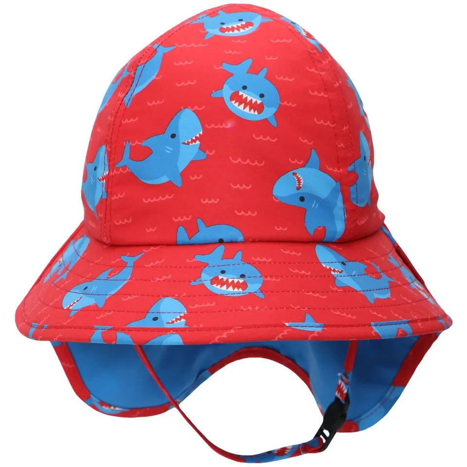 Zoocchini UPF50+ Cape Sunhat - Blue Shark - Laadlee