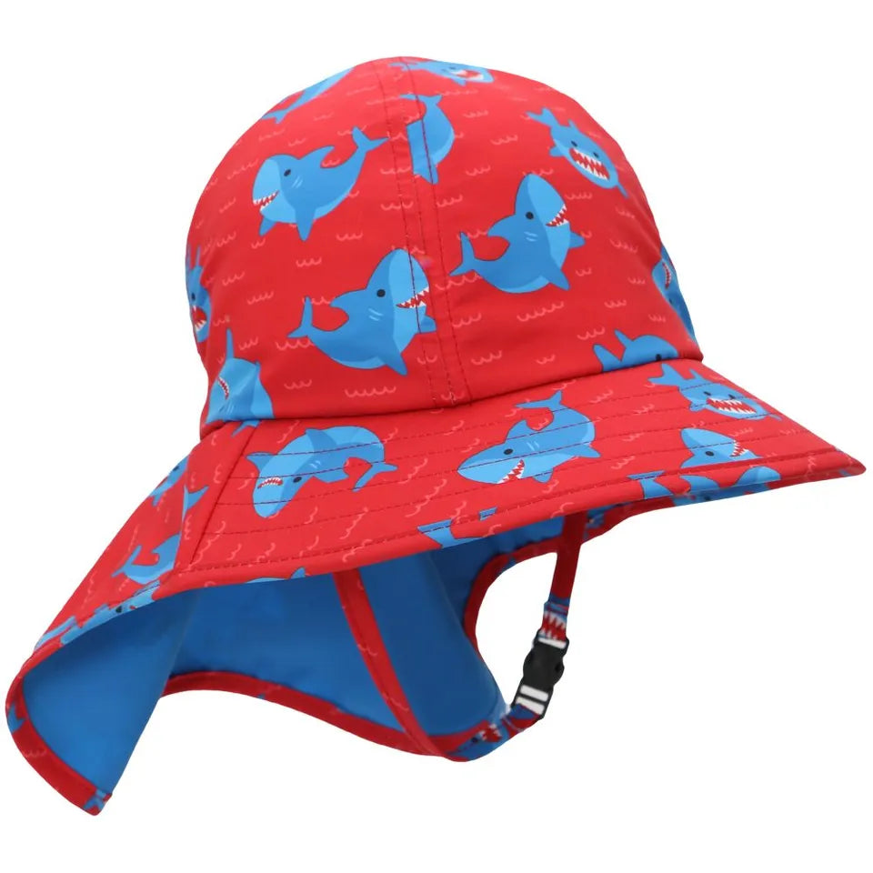 Zoocchini UPF50+ Cape Sunhat - Blue Shark - Laadlee