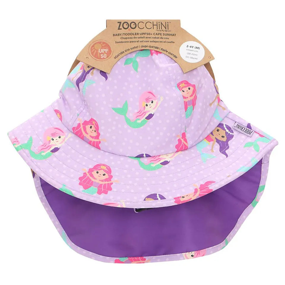 Zoocchini UPF50+ Cape Sunhat - Mermaid - Laadlee