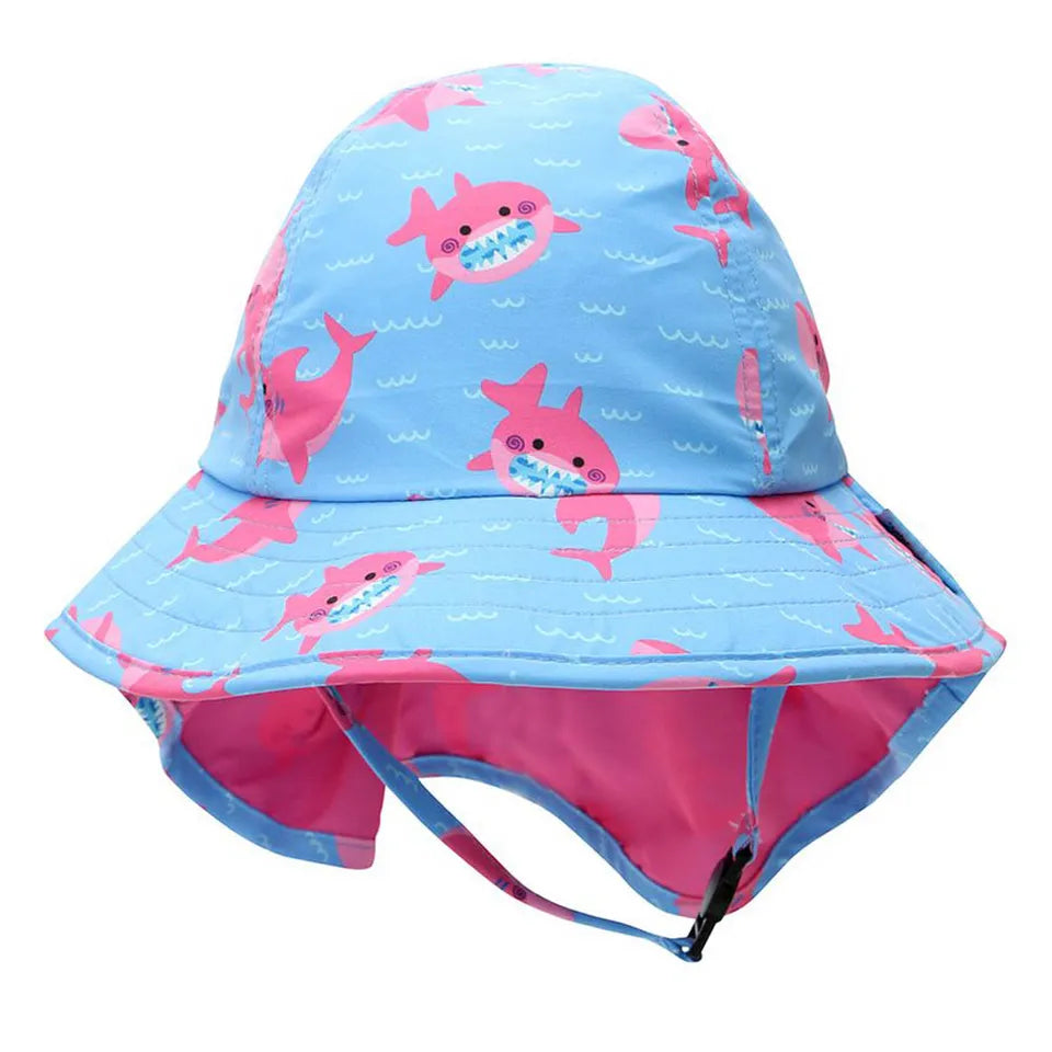 Zoocchini UPF50+ Cape Sunhat - Sophie the Shark - Laadlee