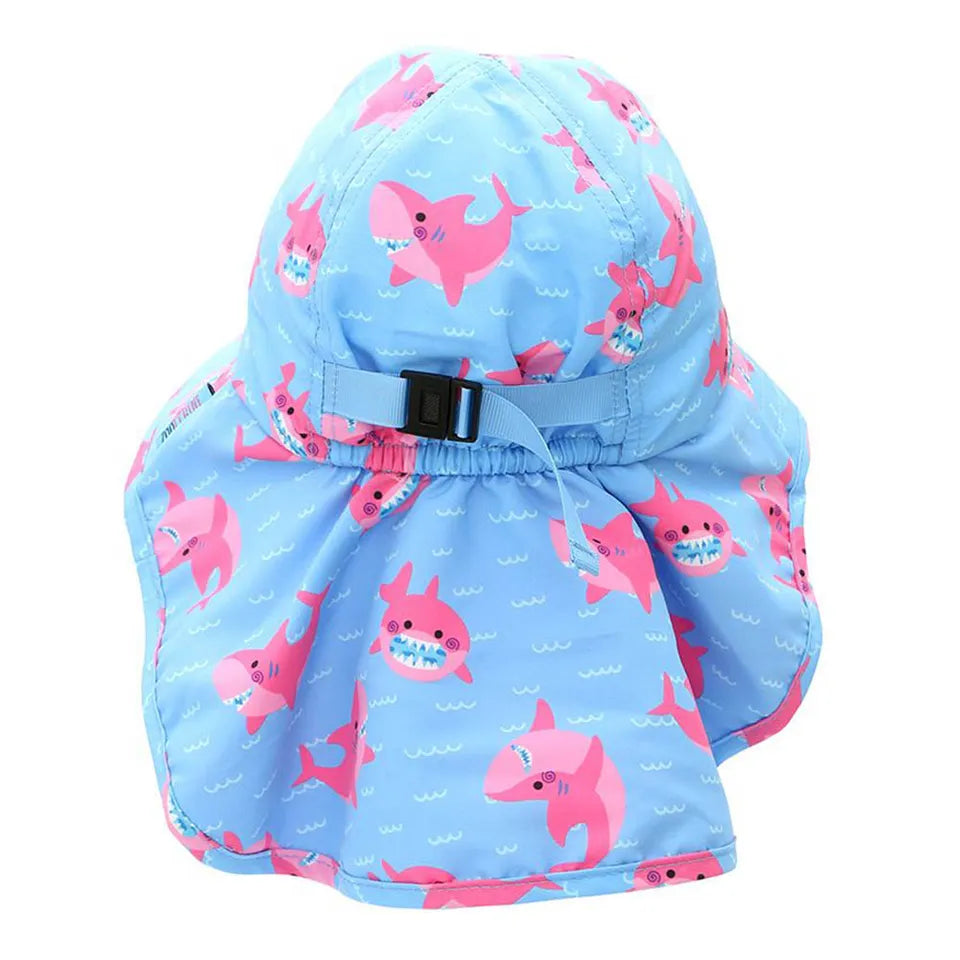 Zoocchini UPF50+ Cape Sunhat - Sophie the Shark - Laadlee