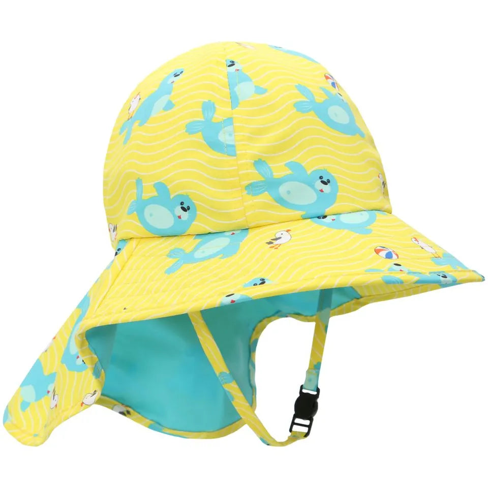 Zoocchini UPF50+ Cape Sunhat - Seal - Laadlee