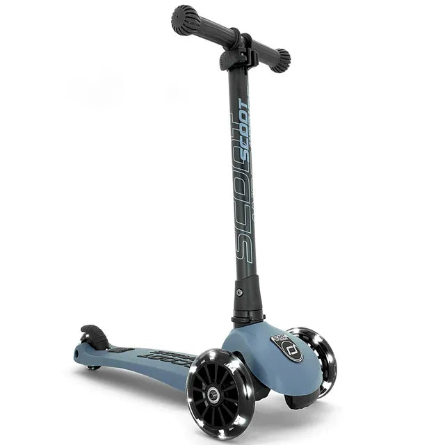 Scoot & Ride Highwaykick 3 LED - Steel - Laadlee