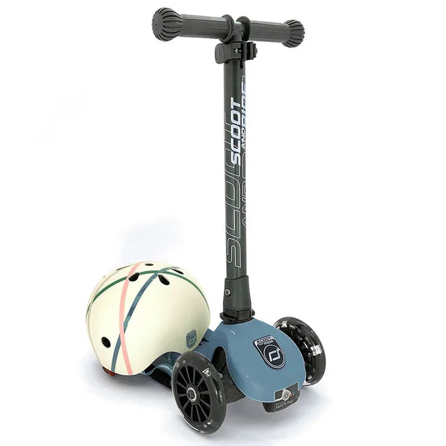 Scoot & Ride Highwaykick 3 LED - Steel - Laadlee