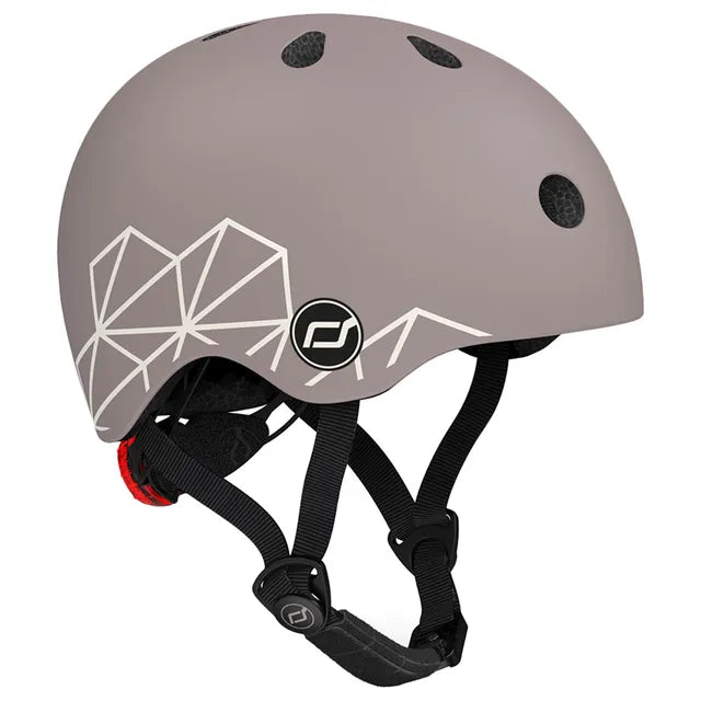 Scoot & Ride Baby Helmet XXS-S - Brown Lines - Laadlee