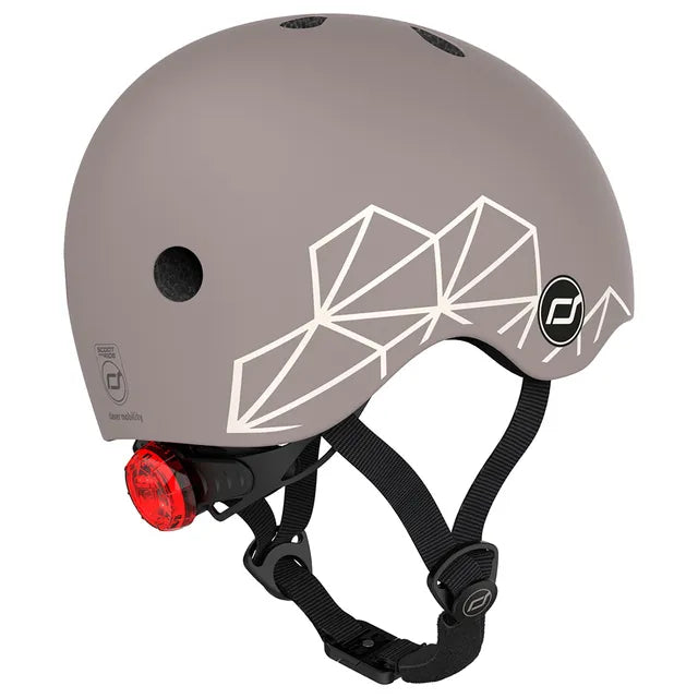 Scoot & Ride Baby Helmet XXS-S - Brown Lines - Laadlee
