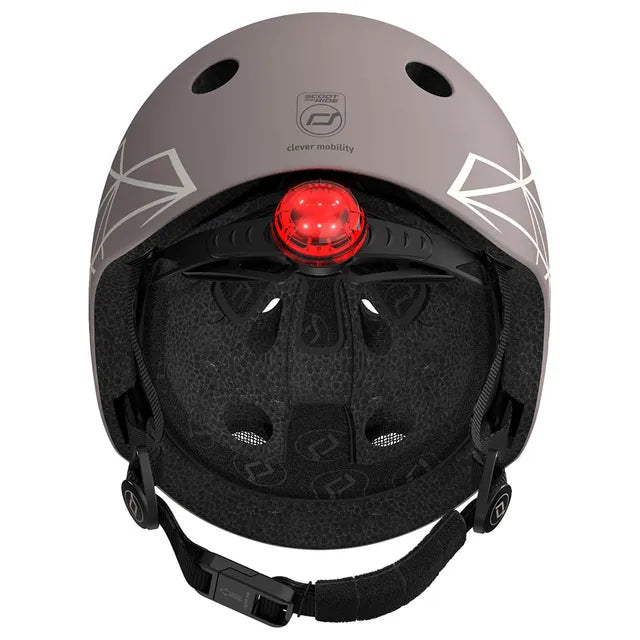 Scoot & Ride Baby Helmet XXS-S - Brown Lines - Laadlee