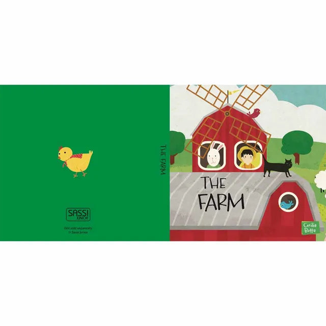 Sassi Book and Giant Puzzle Round Box - The Farm - Laadlee