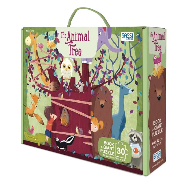 Sassi Giant Puzzle and Book - The Animal Tree - Laadlee