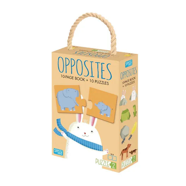 Sassi Book and Puzzle - Opposites - Laadlee