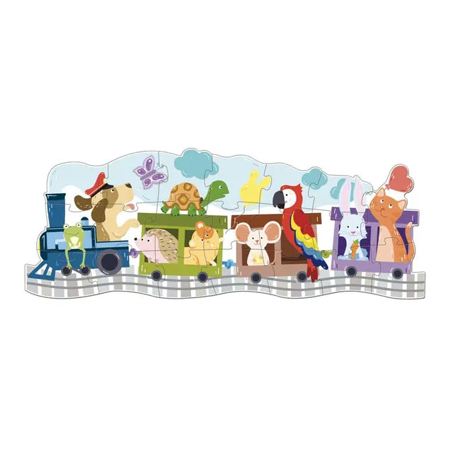 Sassi Travel Puzzle Animals - On A Train - Laadlee