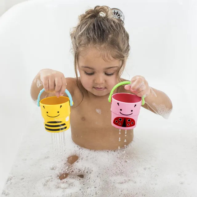 Skip Hop Zoo Stack & Pour Buckets Bath Toy - Laadlee