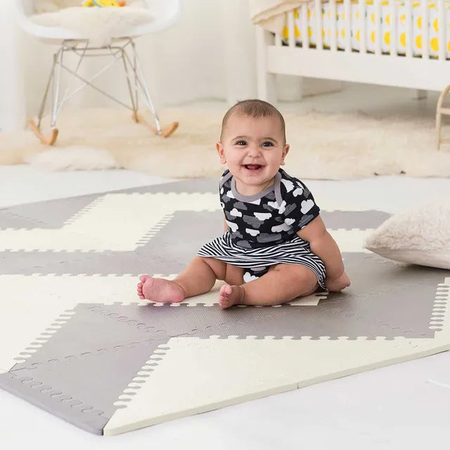 Skip Hop Playspot Geo Floor Tiles - Grey & Cream - Laadlee