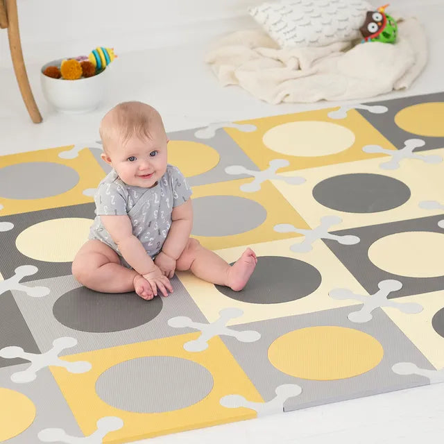 Skip Hop Playspot Floor Tiles - Gold & Grey - Laadlee