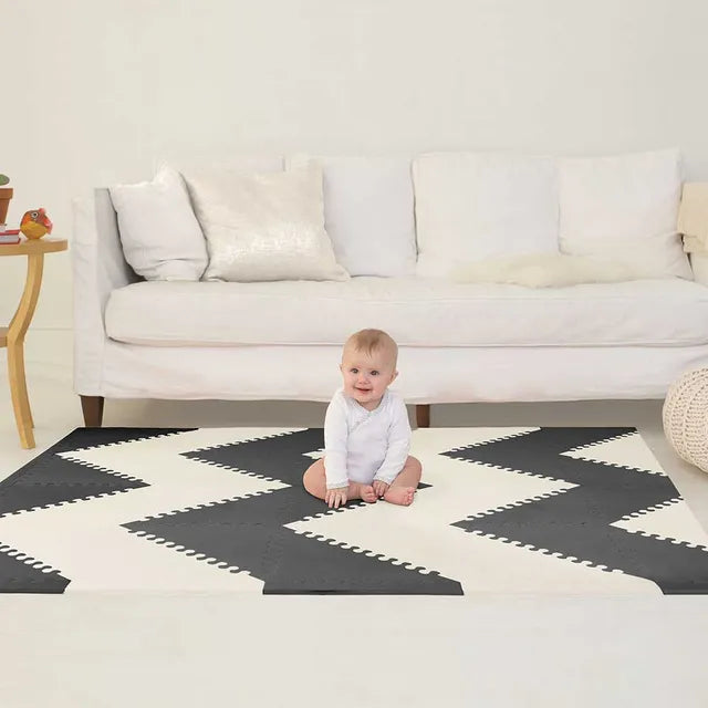 Skip Hop Playspot Geo Floor Tiles - Black & Cream - Laadlee