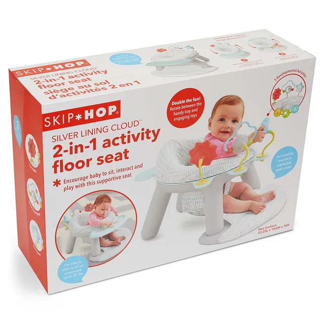 Skip Hop Silver Lining Cloud 2- in-1 Activity Floor Seat - Laadlee