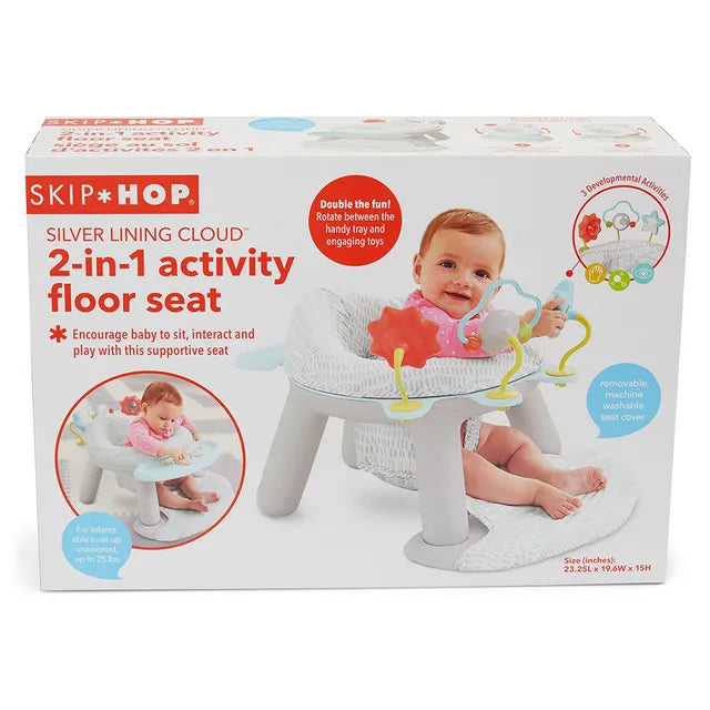 Skip Hop Silver Lining Cloud 2- in-1 Activity Floor Seat - Laadlee