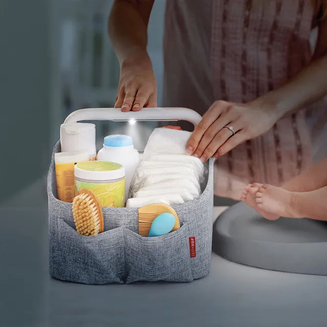 Skip Hop Light Up Diaper Caddy - Grey - Laadlee