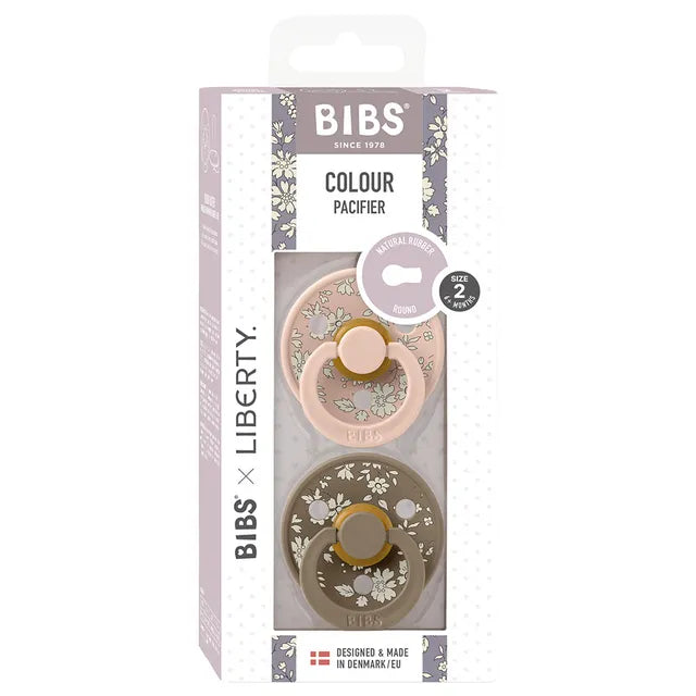 BIBS x LIBERTY 2 Pack Colour Capel Latex S2 - Blush Mix - Laadlee