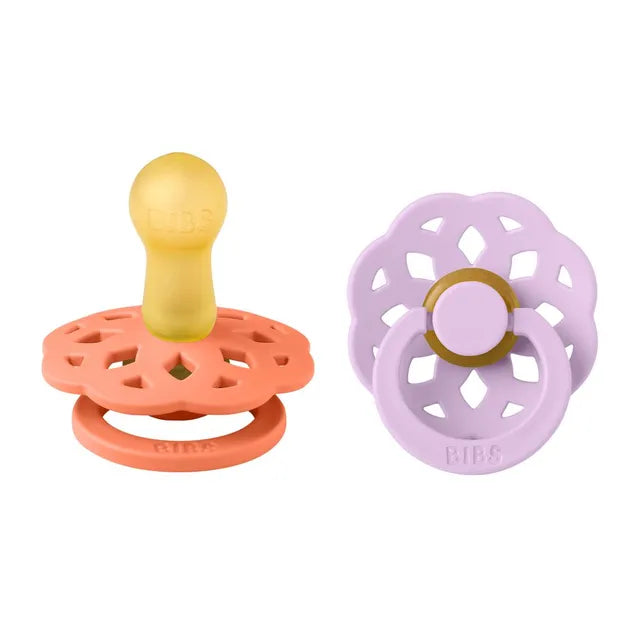 BIBS Boheme 2 Pack Latex S2 - Papaya / Violet Sky - Laadlee