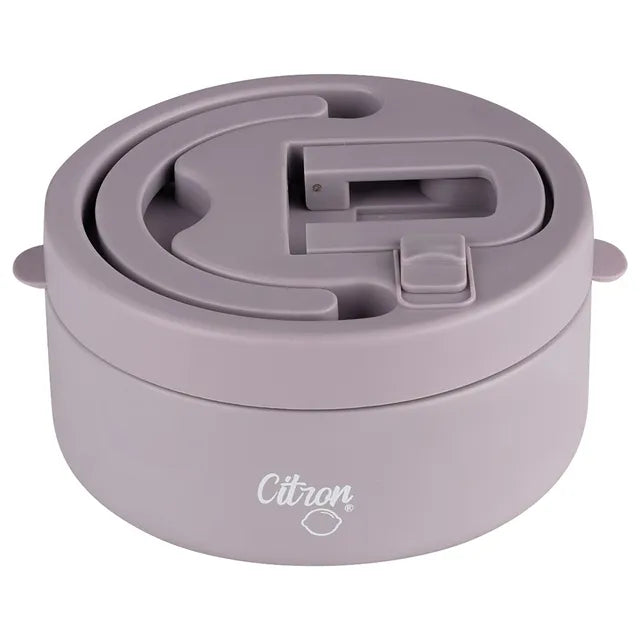 Citron Stainless Steel Food Jar 400ml - Purple - Laadlee