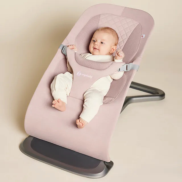 Ergobaby Evolve 3 in 1 Bouncer - Blush Pink - Laadlee