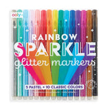 OOLY Rainbow Sparkle Glitter Markers - Set of 15 - Laadlee