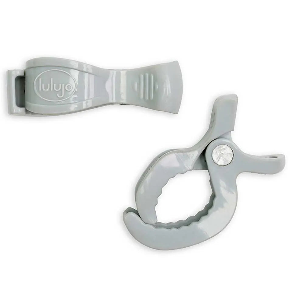 Lulujo Stroller Clips 2-pack - Grey - Laadlee