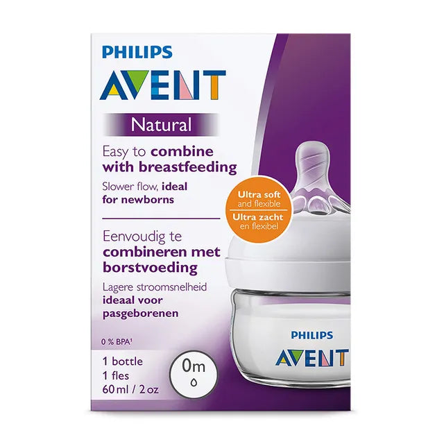 Philips Avent Natural Baby Feeding Bottle 60ml - Laadlee