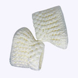 Pikkaboo Cuddles & Snuggles Crochet Baby Booties - White - Laadlee