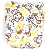 Pikkaboo - Diaper with Adjustable Snap Buttons - Monkey - Laadlee