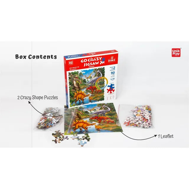 Unikplay Go Crazy Jigsaw Puzzle 2 Trays - Dino - Laadlee