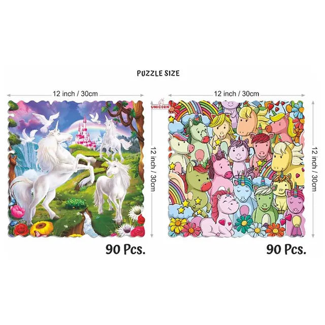 Unikplay Go Crazy Jigsaw Puzzle 2 Trays - Unicorn - Laadlee