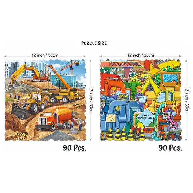 Unikplay Go Crazy Jigsaw Puzzle 2 Trays - Construction - Laadlee