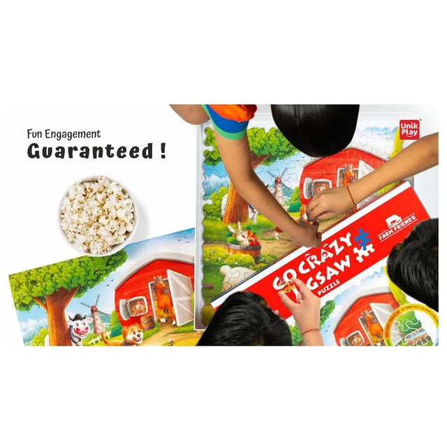 Unikplay Go Crazy Jigsaw Puzzle 2 Trays - Farm - Laadlee