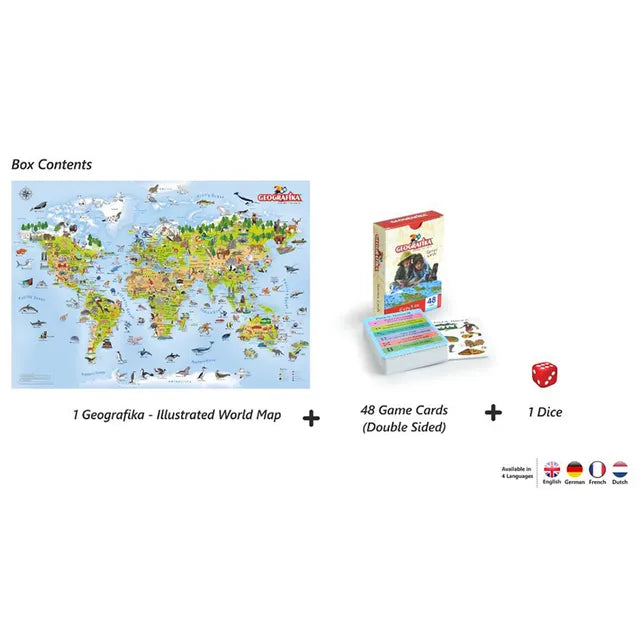 Unikplay Geografika Educational World Map Board Game - Laadlee
