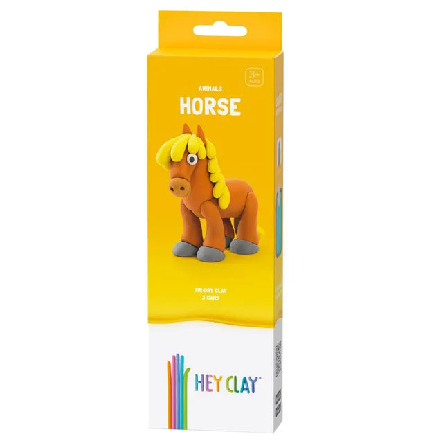 Hey Clay - DIY Horse Plastic Modelling Air Dry Clay Kit - 3pcs - Laadlee