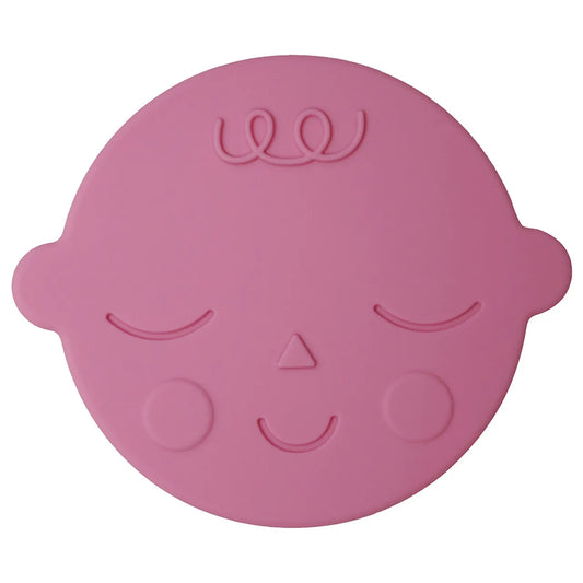 Mushie Teether Face Bubblegum - Laadlee