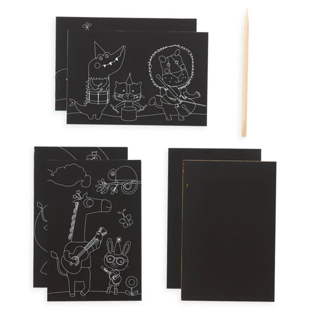 OOLY Mini Scratch & Scribble - Safari Party - Laadlee