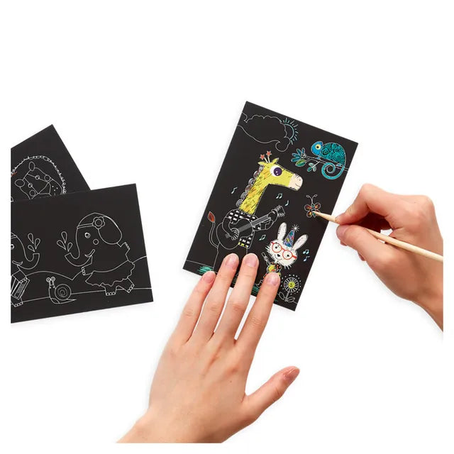 OOLY Mini Scratch & Scribble - Safari Party - Laadlee