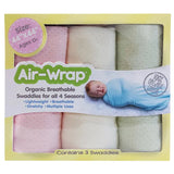Woombie Old Fashioned Air Wrap - Pastel Pink, Cream, Pastel Green - Laadlee