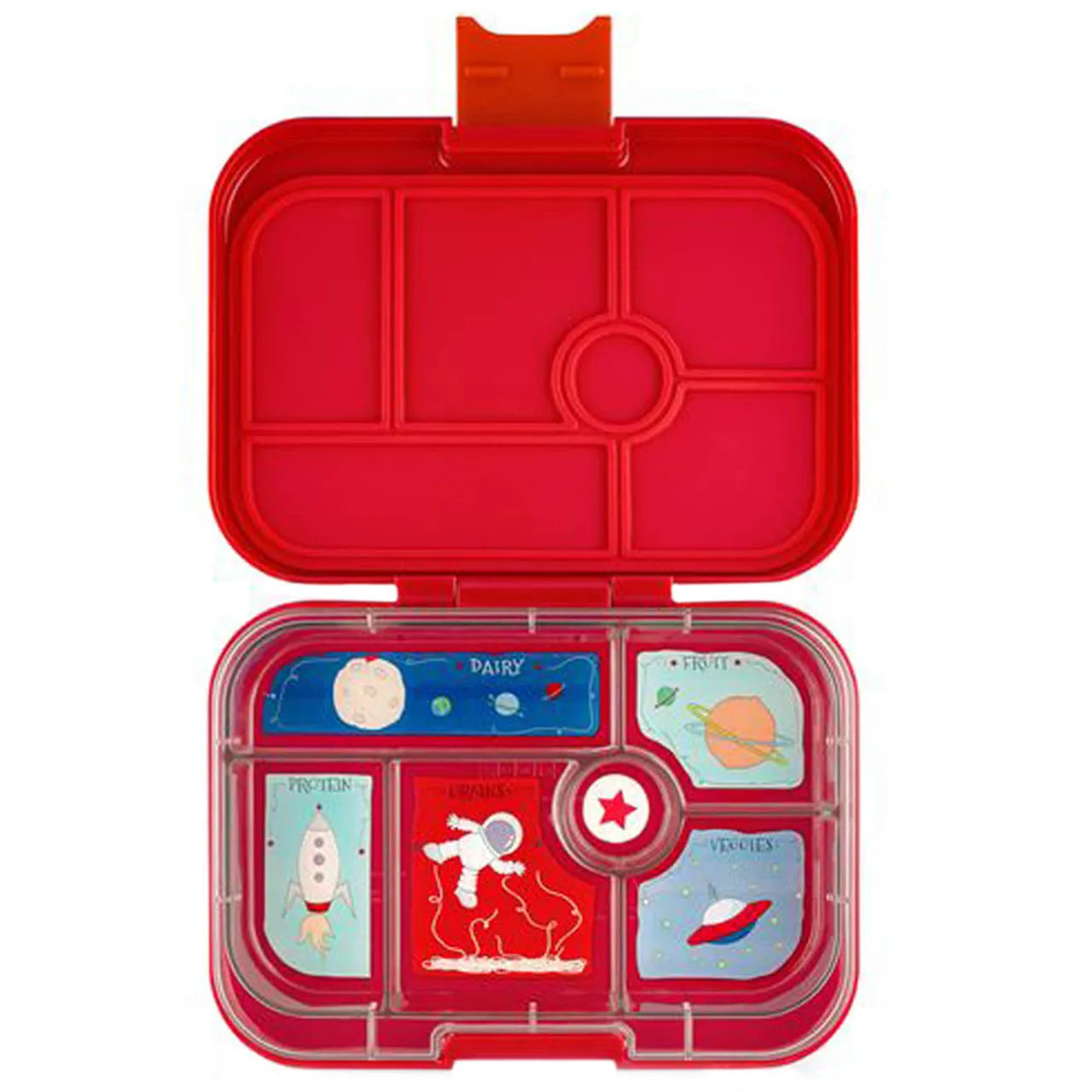 Yumbox Original 6 Compartment Rocket Lunch Box - Road Red - Laadlee