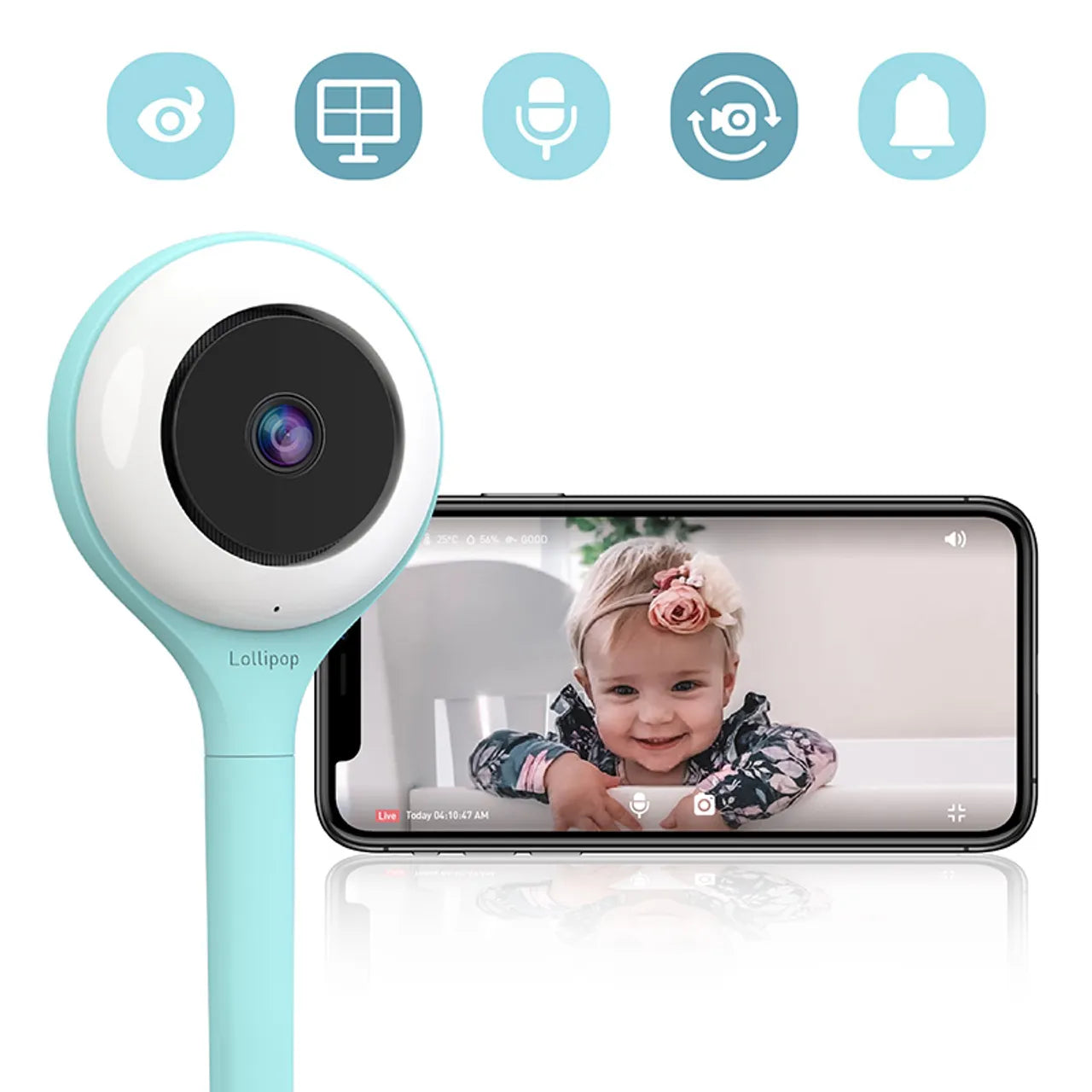 Lollipop Baby Monitor - Turqoise - Laadlee